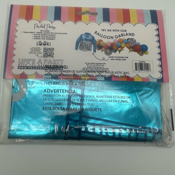 8 Bachelorette Party Balloons Fringe Jacket Team Bride Wife Of The Party 2.2ft - Picture 4 of 6